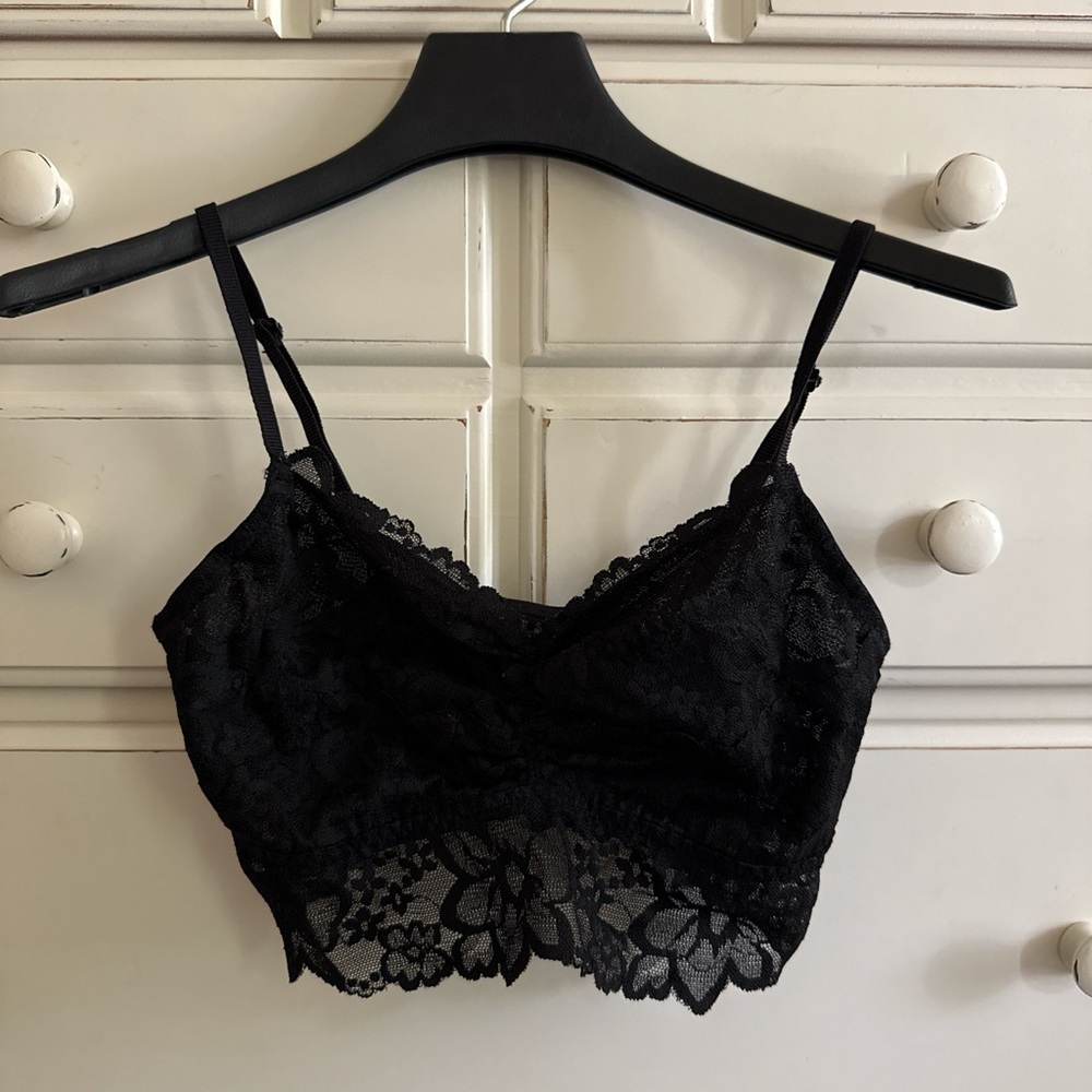 PINK Victoria's Secret Black Lace Bandeau